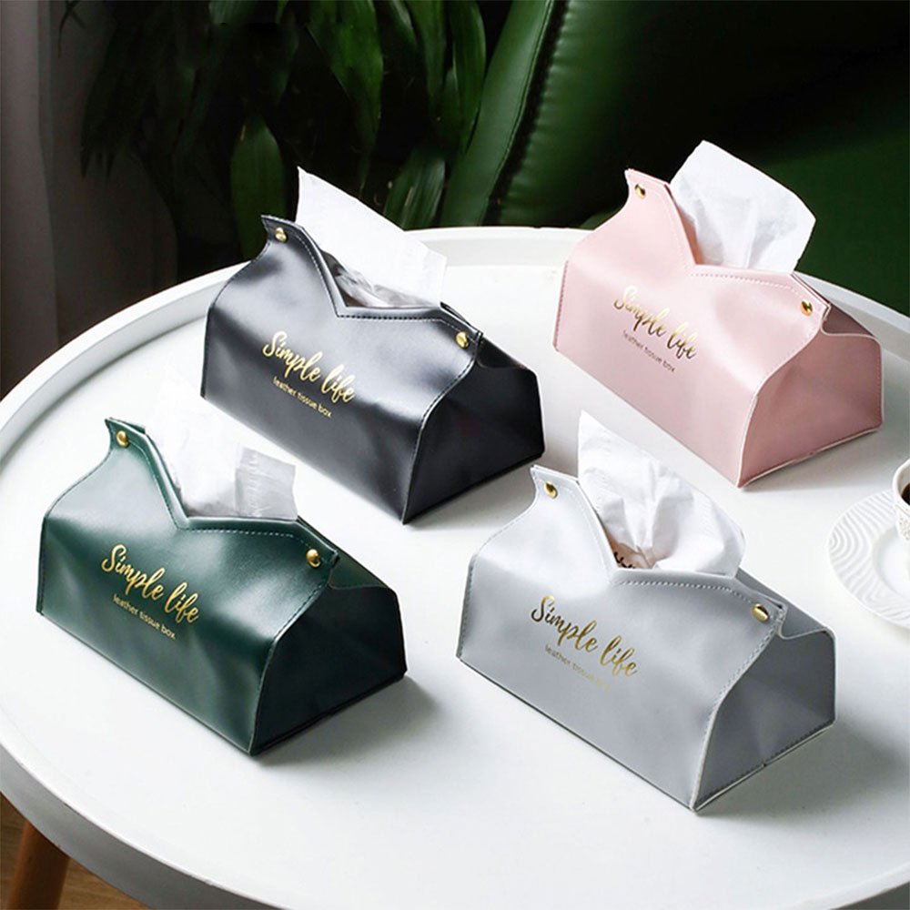 Leather tissues bag multi-color 