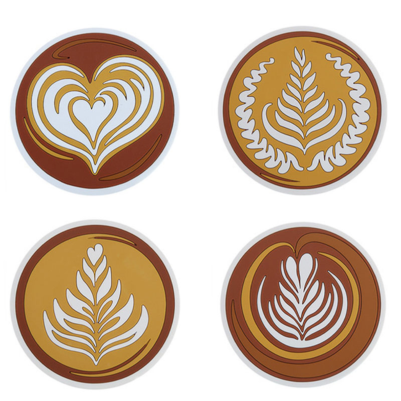 Coffee cup base latte art set of 4 pcs-KR012637