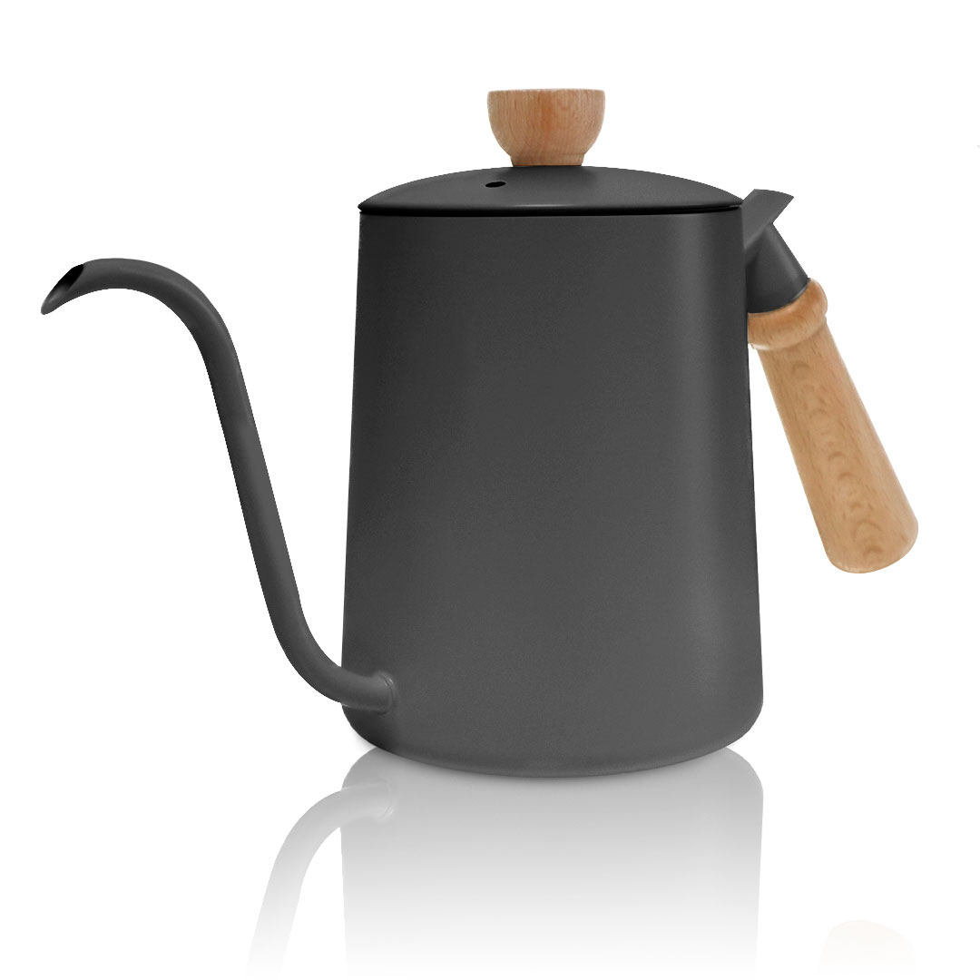 Coffee dripper pot wood handle M116 600ml black