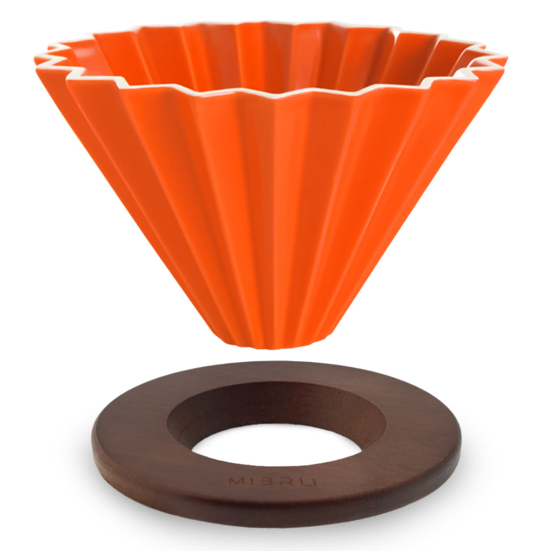 Coffee ciramic dripper zigzag v01 1-2 cups orange