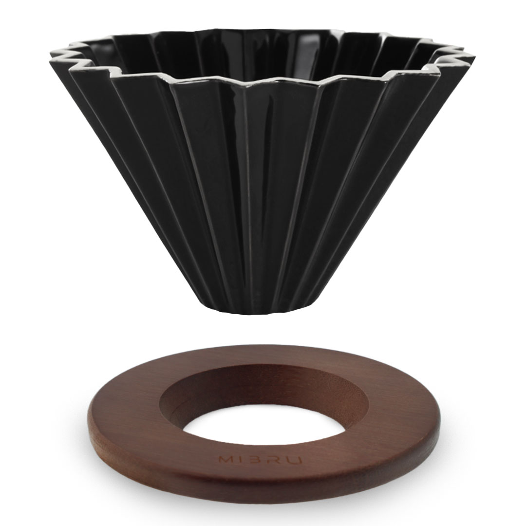 Coffee ciramic dripper zigzag v01 1-2 cups black