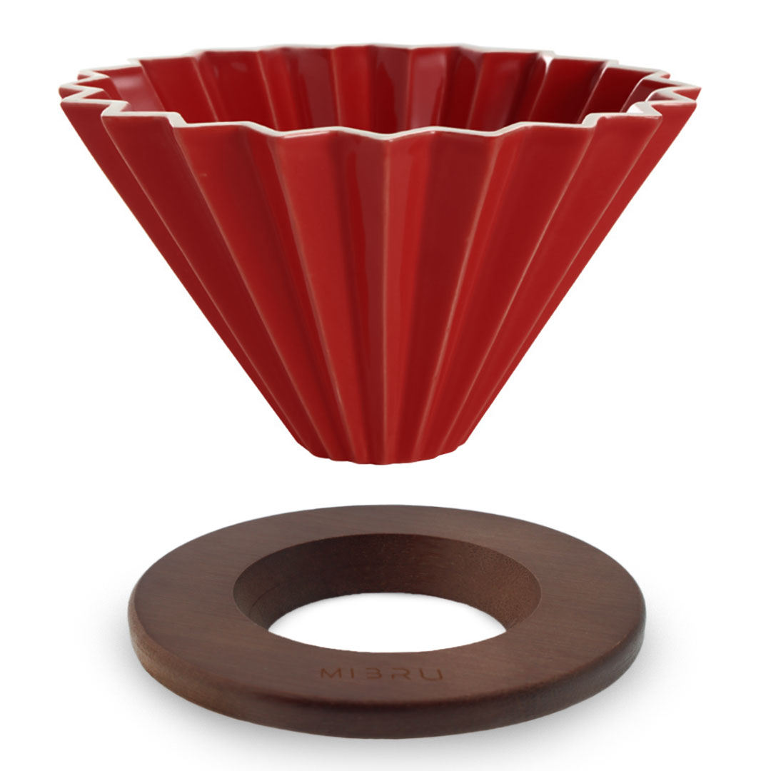 Coffee ciramic dripper zigzag v01 1-2 cups red