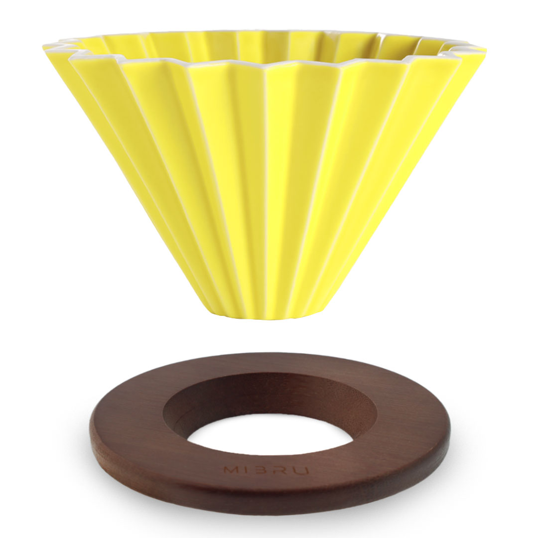 Coffee ciramic dripper zigzag v01 1-2 cups yellow