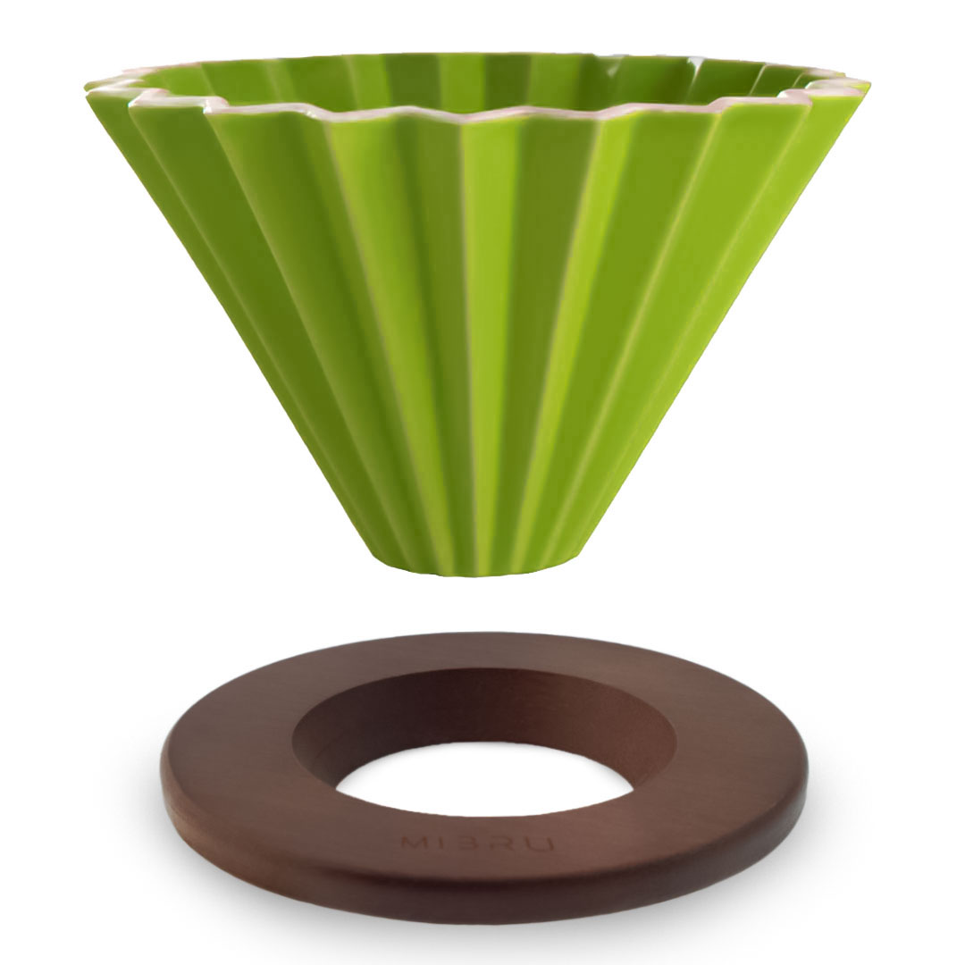 Coffee ciramic dripper zigzag v01 1-2 cups green