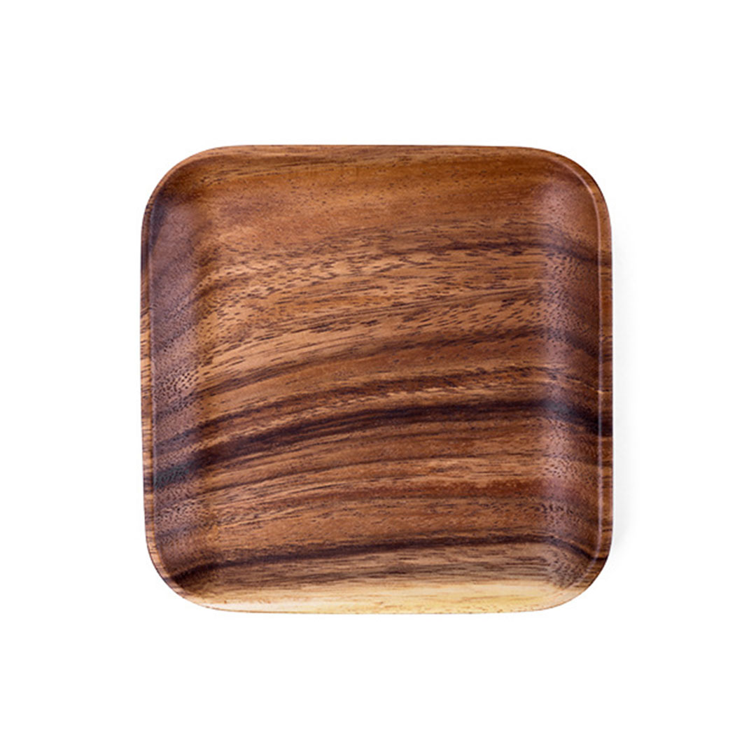 Coffee wood serving tray 16.5x16.5cm G-1330