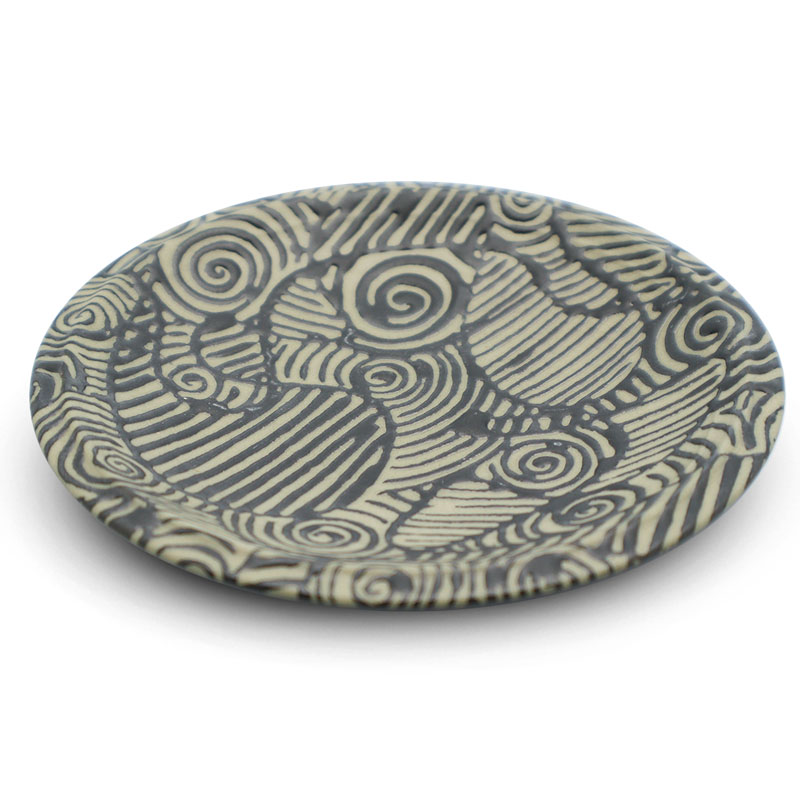 Ceramic handmade serving plate G-1356