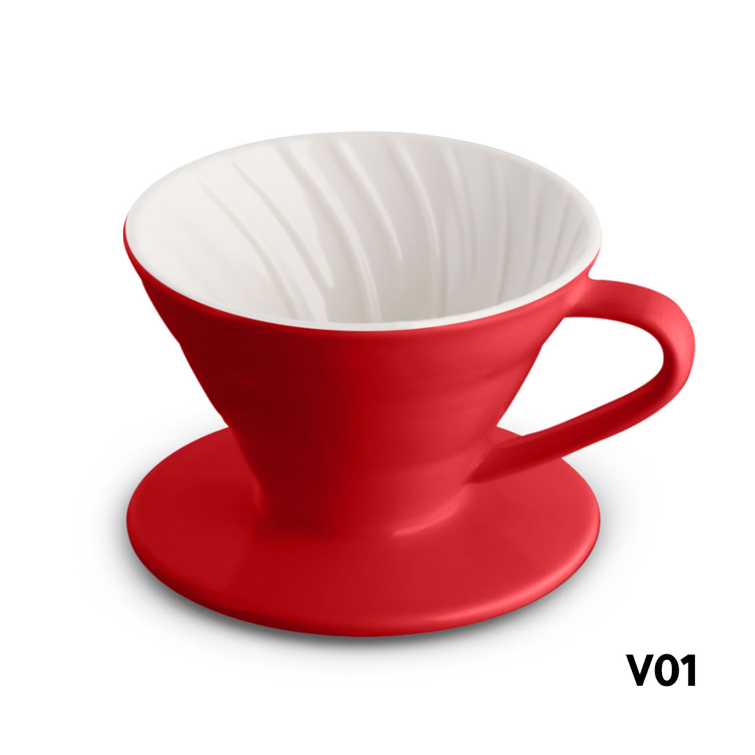 Coffee ceramic dripper dual color v01 red