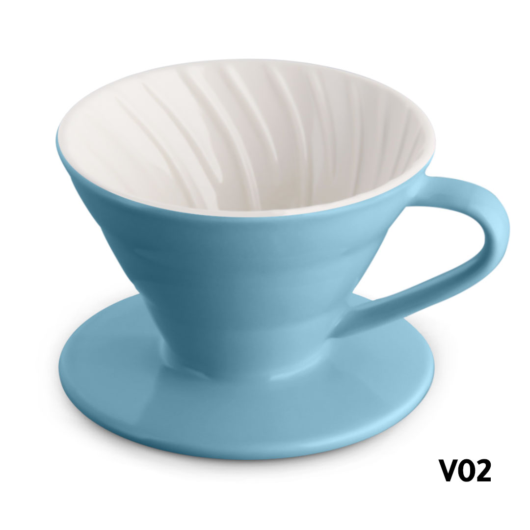 Coffee ceramic dripper dual color v02 sky blue