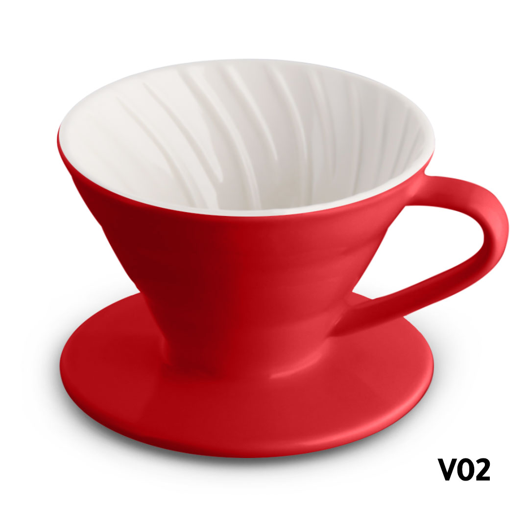 Coffee ceramic dripper dual color v02 red