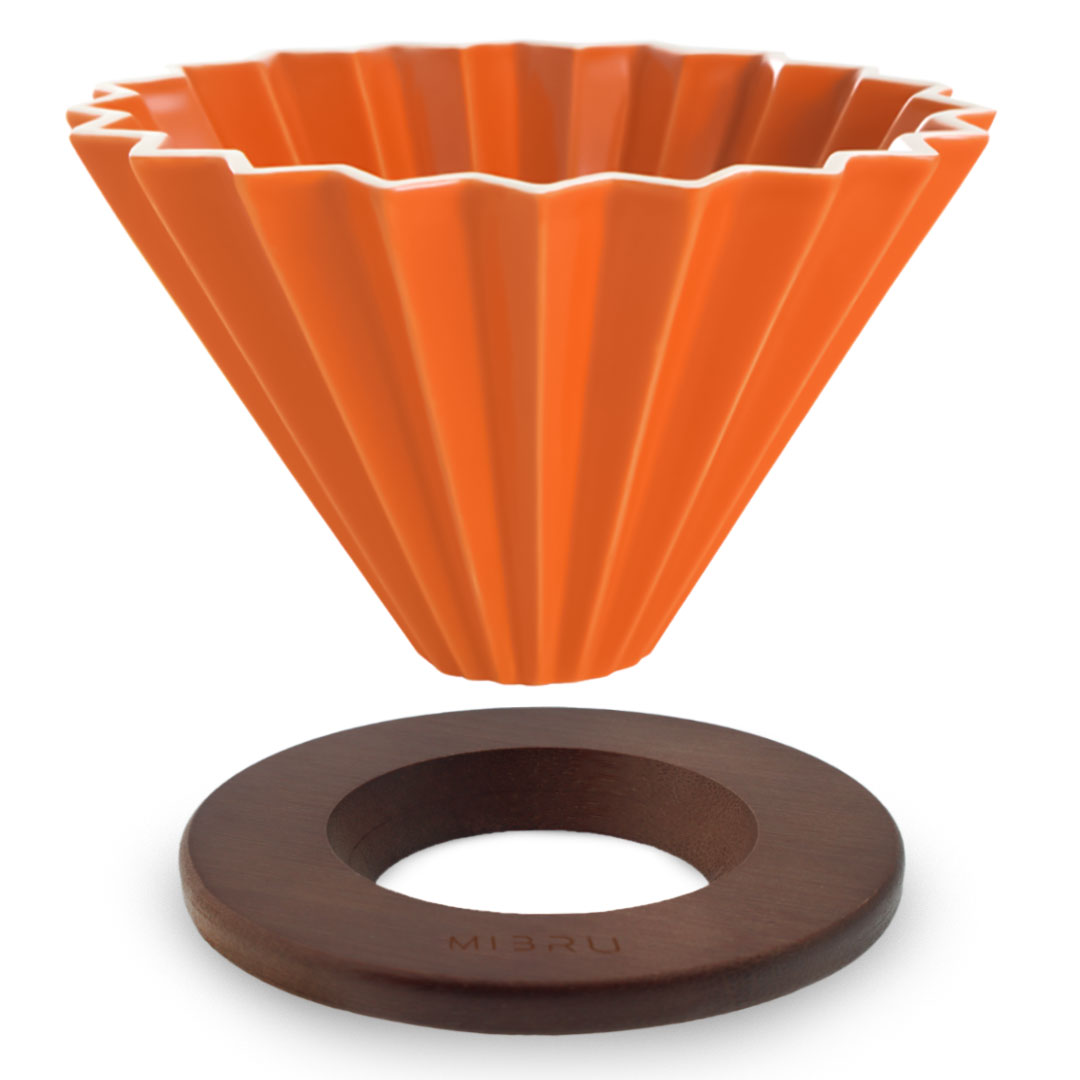 Coffee ceramic dripper zigzag v02 orange