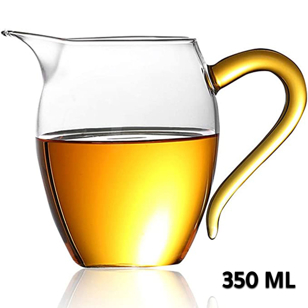 Coffee and tea glass server jug 350ml orange G-1404