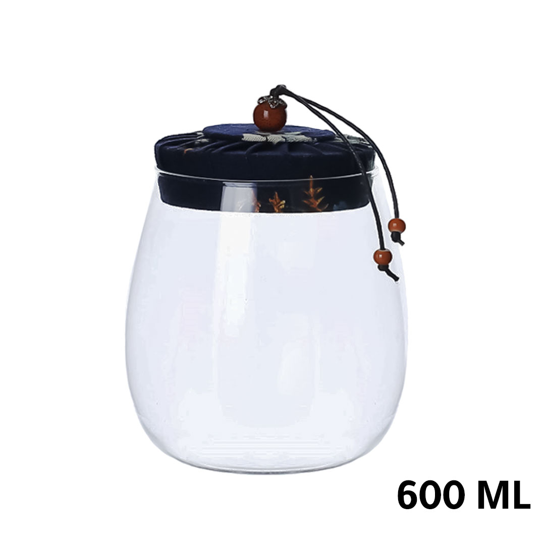 Coffee and tea glass container 600ml G-1423 