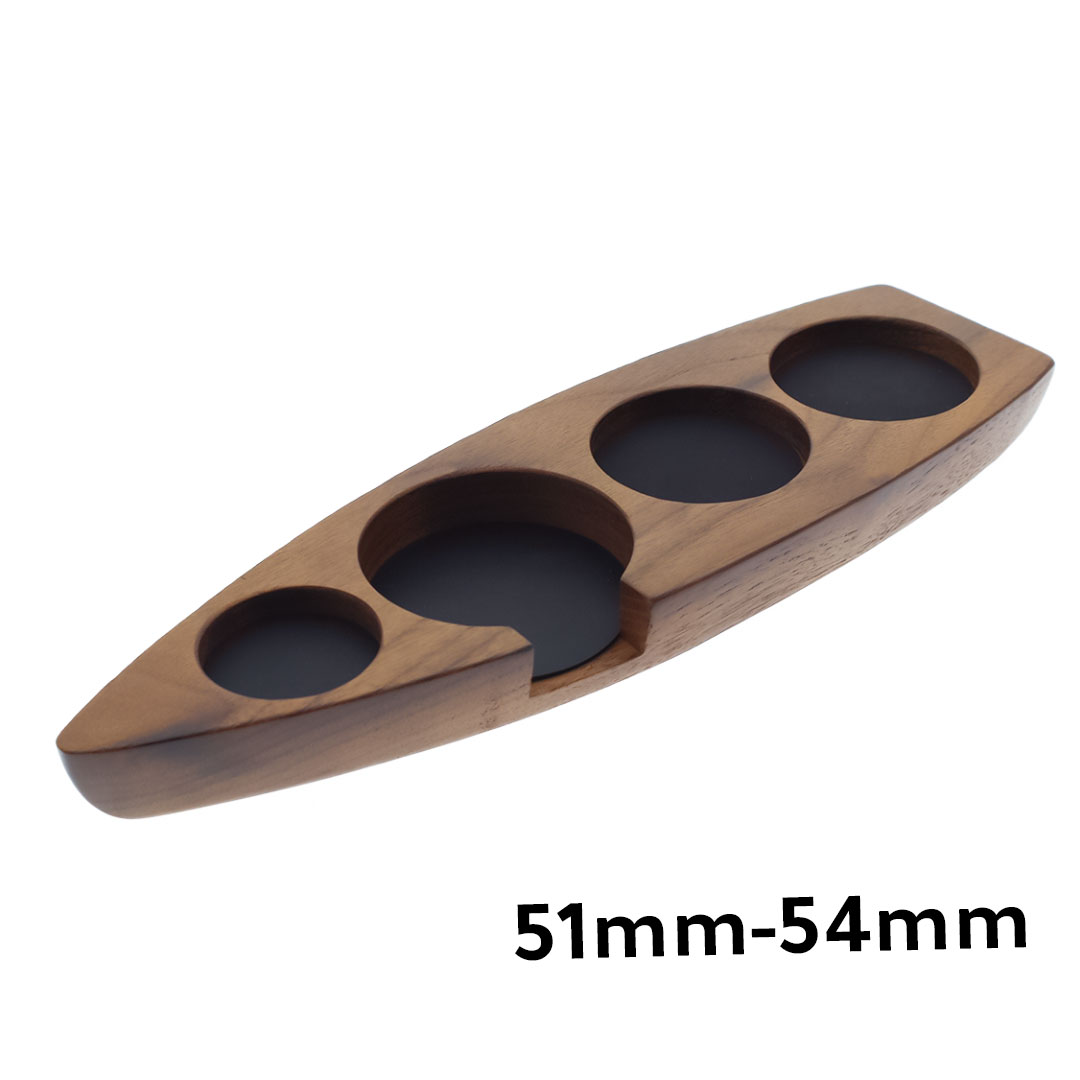 Coffee wooden tamping base boat shape 51mm-54mm