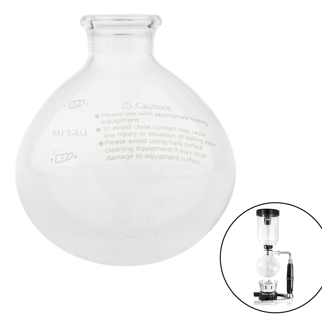 Coffee and tea  syphon spare lower  glass 5cups