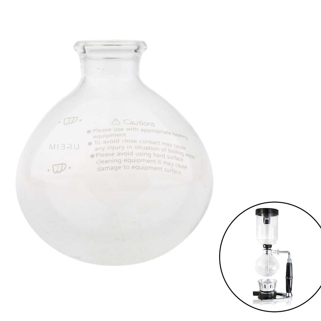 Coffee and tea  syphon spare lower  glass 3cups