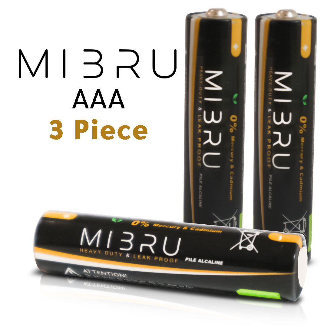 Battery AAA Heavy duty alkaline 3pcs set from MIBRU
