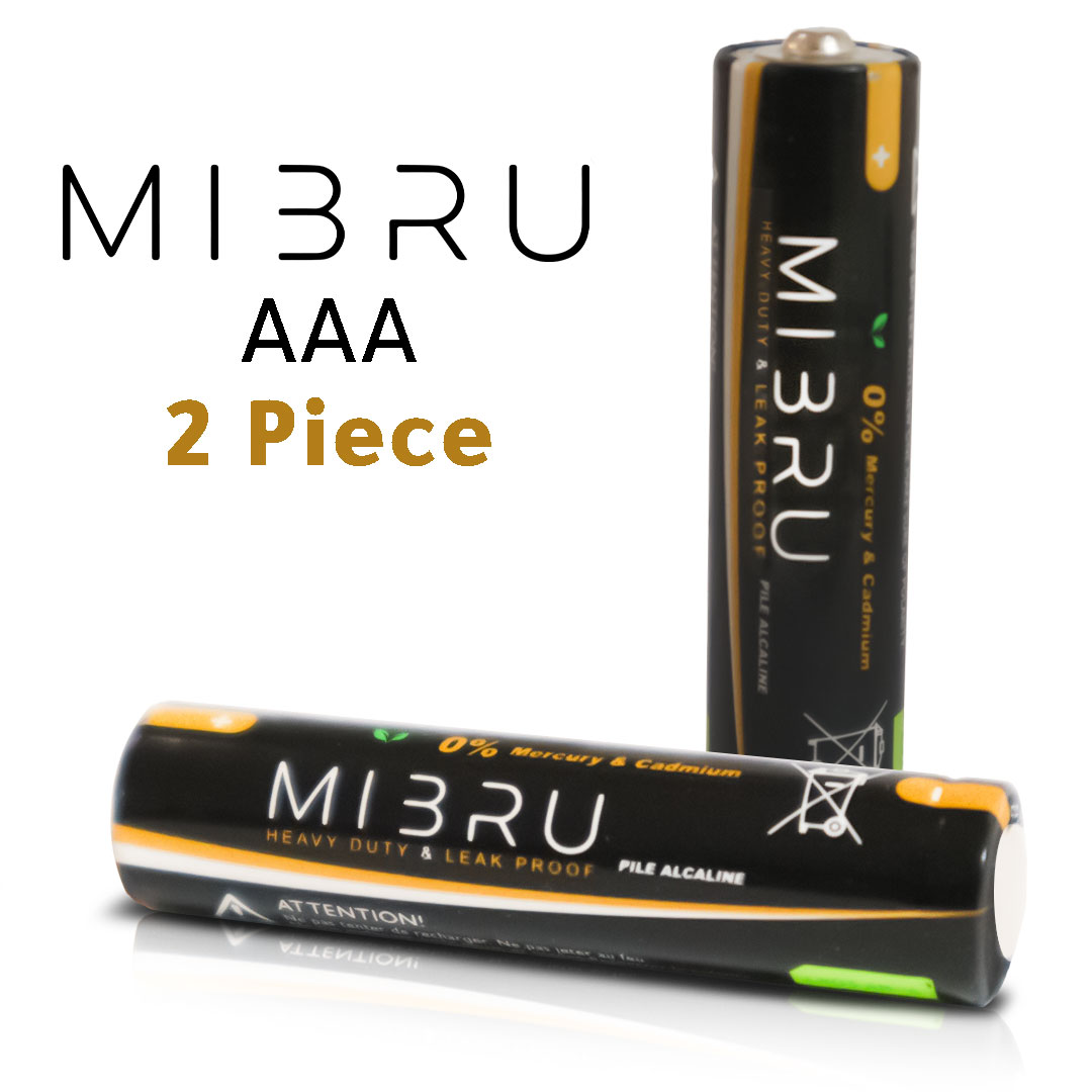 مجموعة من 2 بطارية الكالاين طويلة العمر مقاس AAA من ميبرو