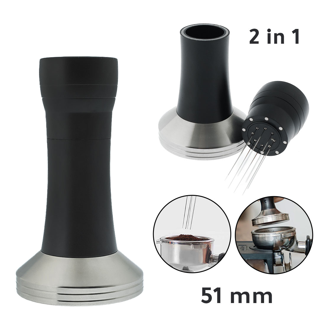 Coffee tamper with needle distributor 51mm H-545