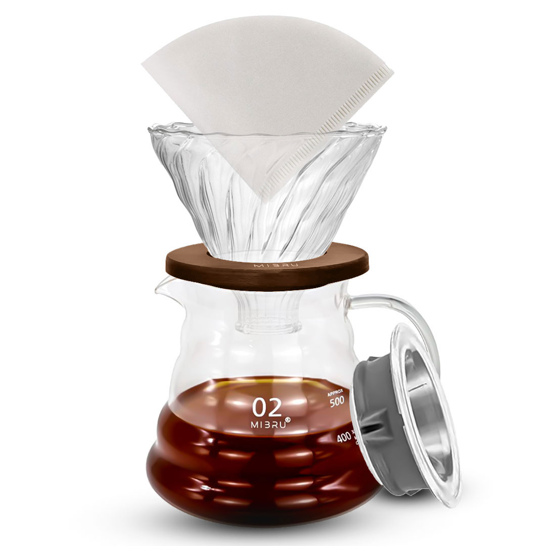  بكج مجموعة تحضير القهوة المقطرة بطريقة v60 3 في 1