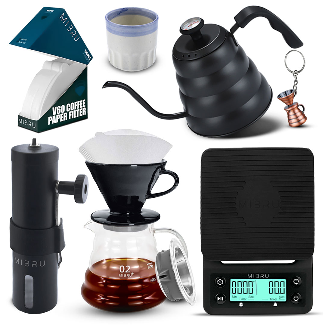 DRIP COFFEE SET 8 IN 1 with keychain