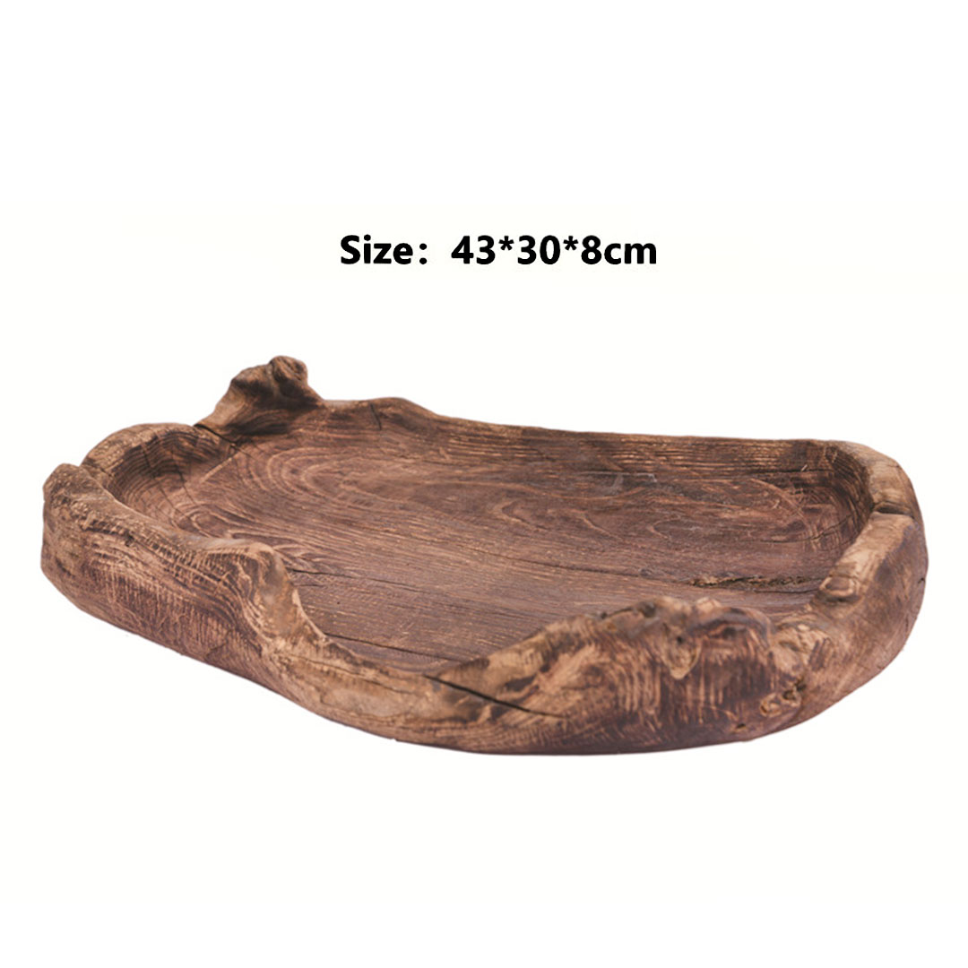 Coffee serving plate wooden H-795