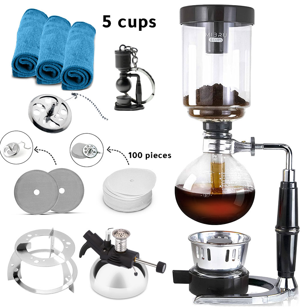  Coffee and tea set 9 in 1 syphon maker 5 cups