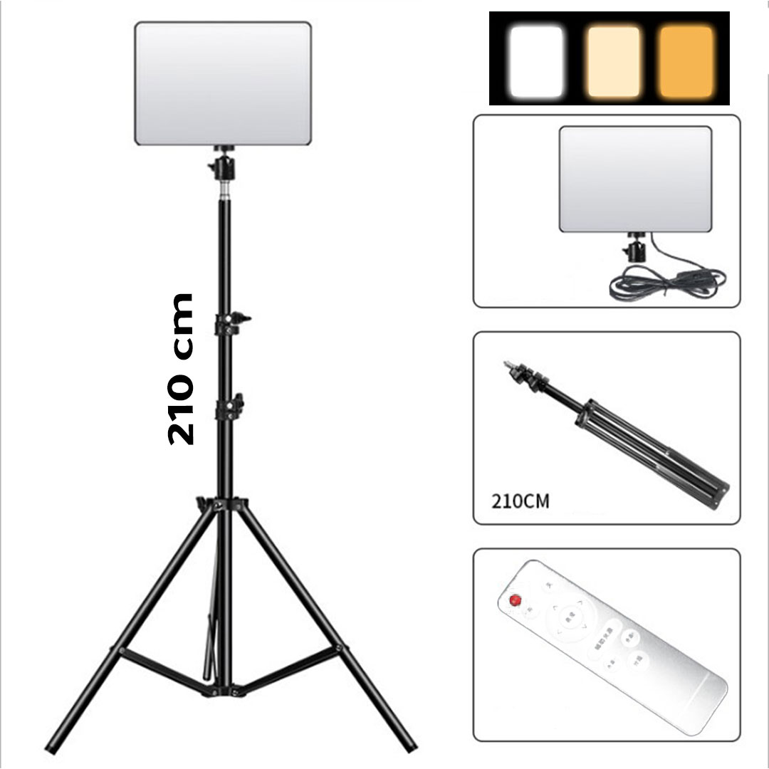 Photography LED panel light tripod set with remote H-1275