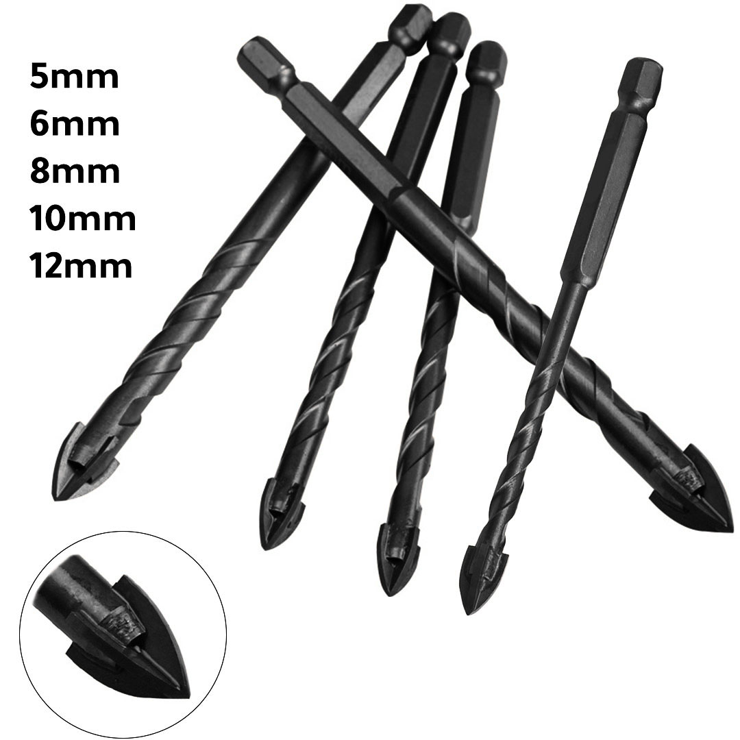 Tools  drill bit set stone concrete and ceramic 5mm 6mm 8mm 10mm 12mm  H-1515