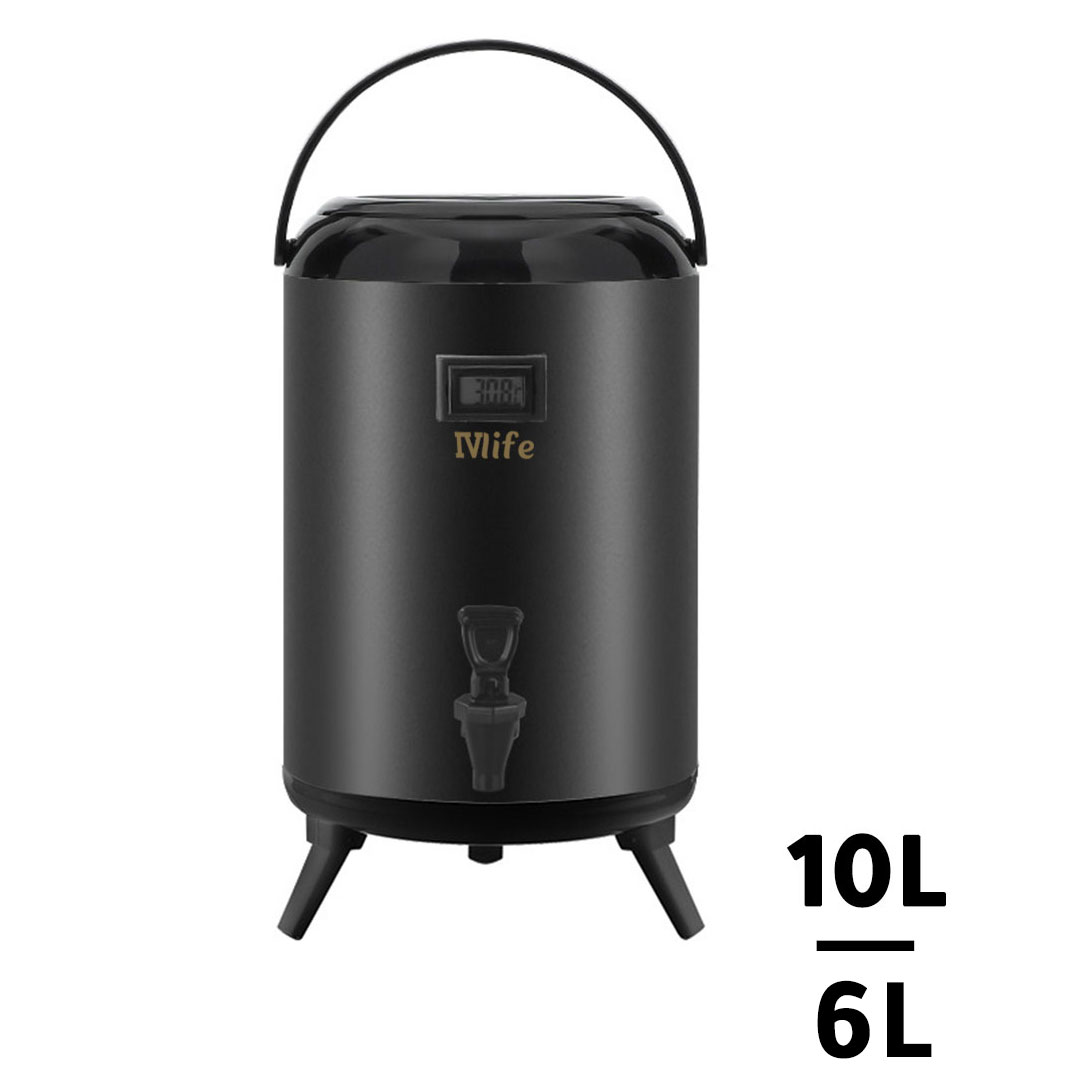 Coffee Hot and Cold dispenser with thermometer black from Ivlife 10/6 L