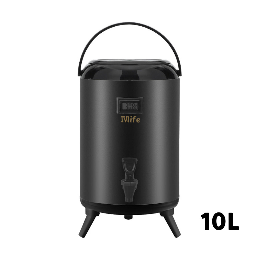 Coffee Hot and Cold dispenser with thermometer black from Ivlife 10L