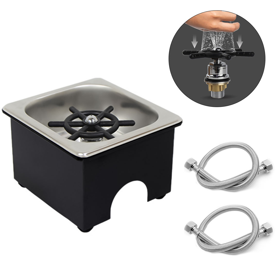 Coffee rinser with metal box H-1539