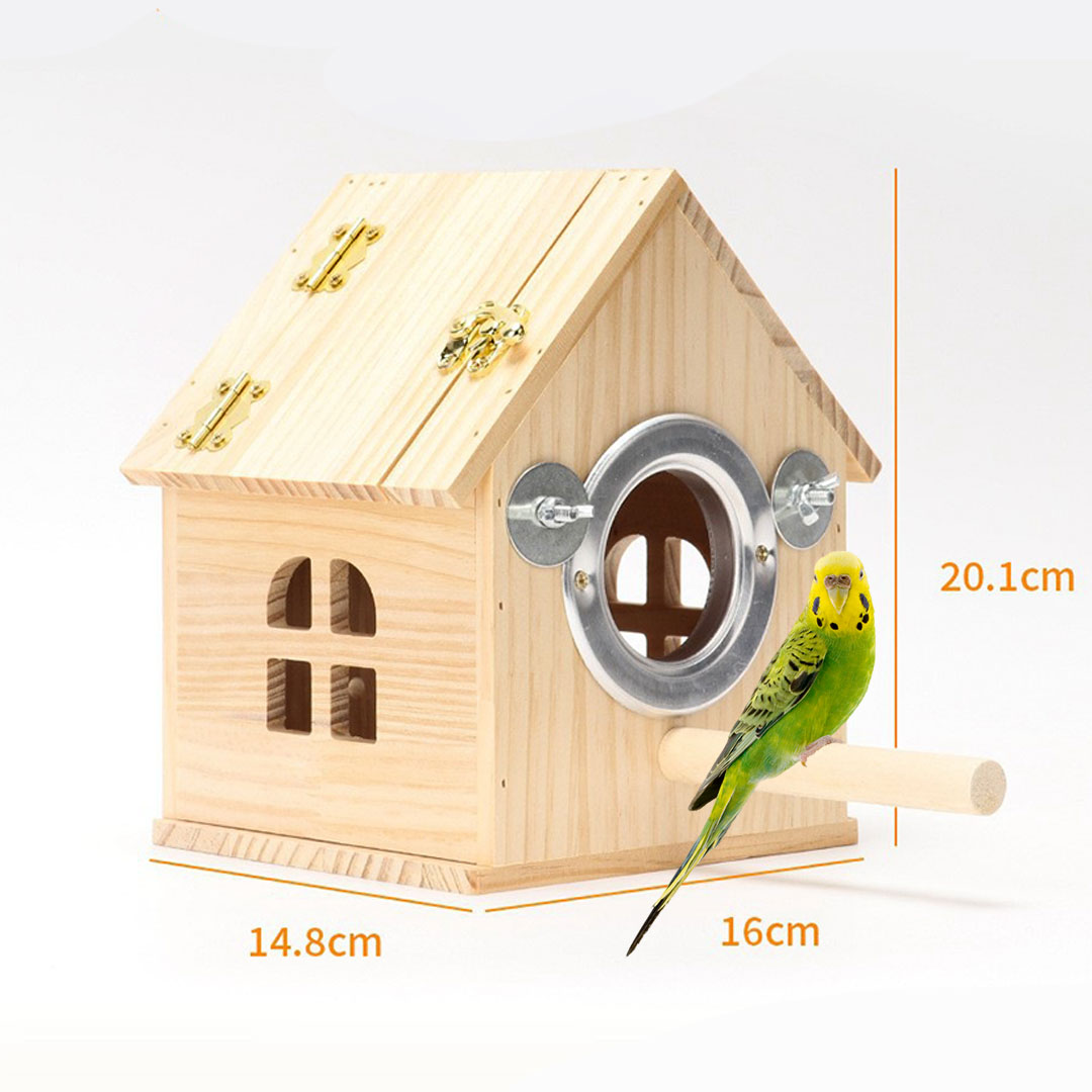 Birds wooden house nest H1561