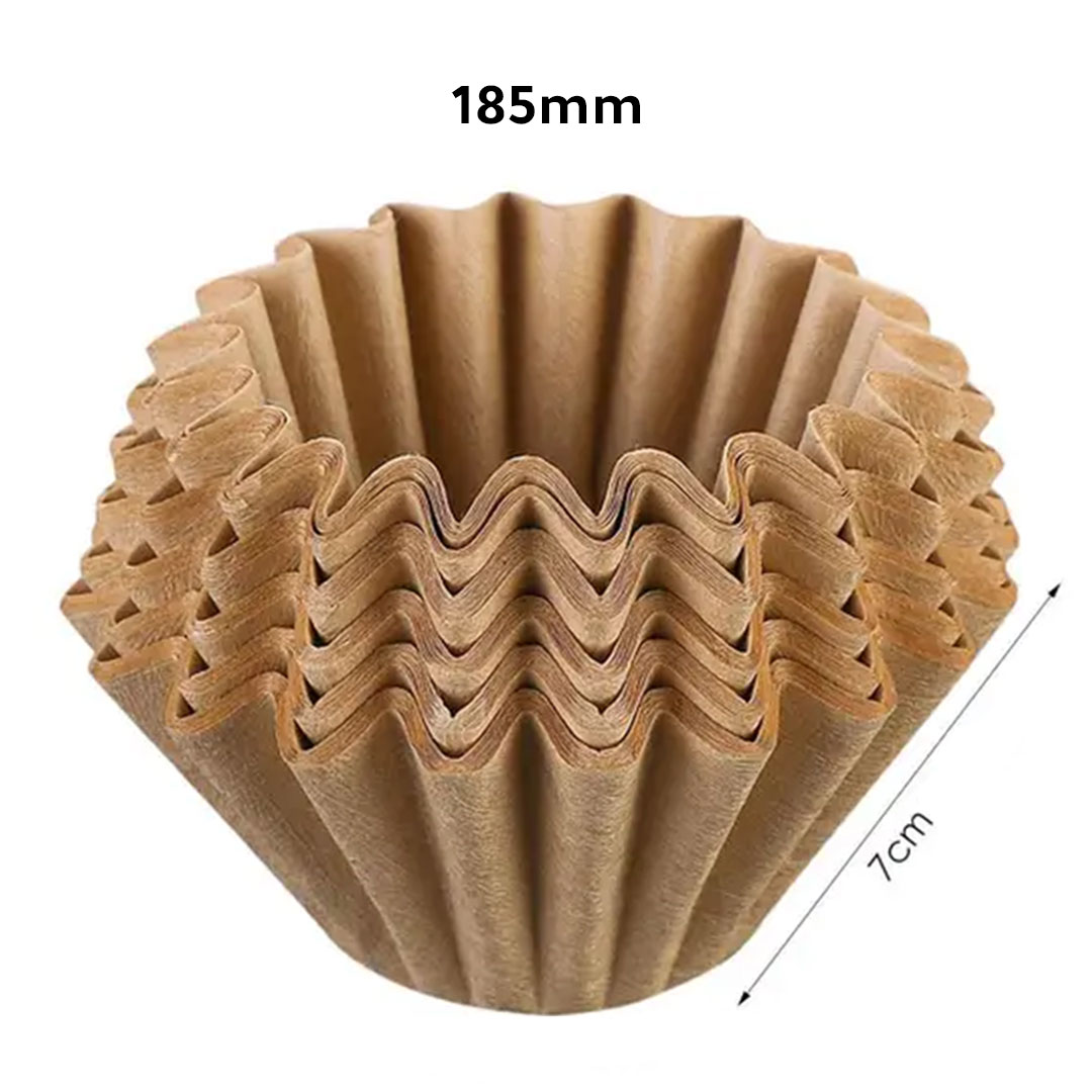Coffee wave shape 185mm filter for drip coffee brown