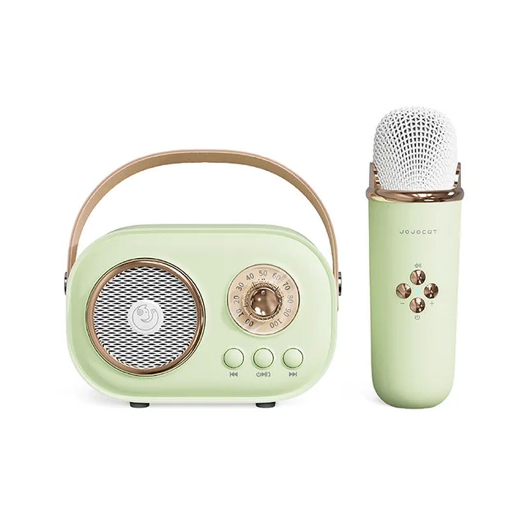 Bluetooth mini speaker with microphone for kids green