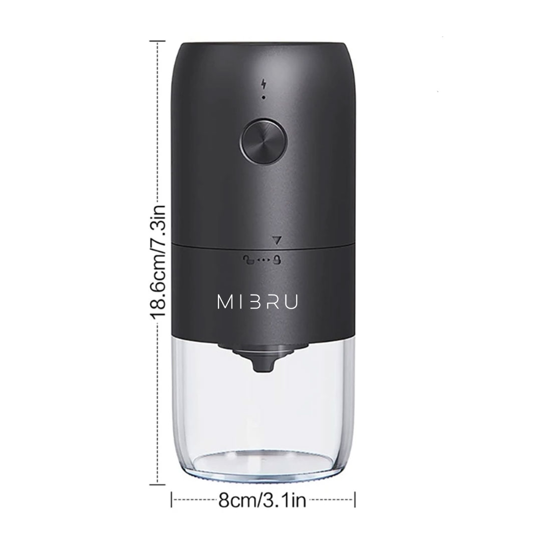 Coffee electric type-c rechargable grinder black