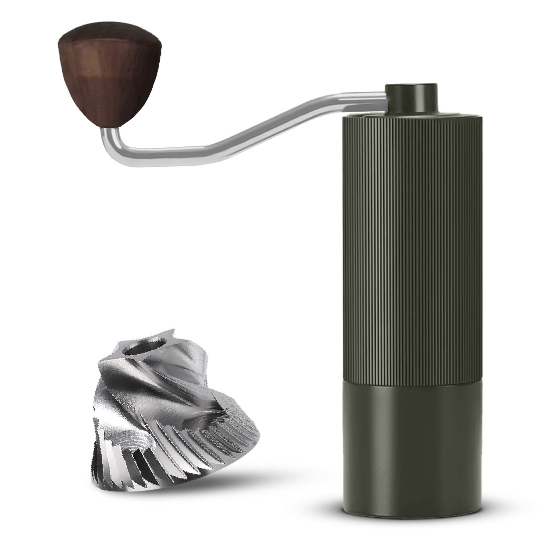 طاحونة قهوة يدوية بحجر ستيل 5 نجوم لون اخضر