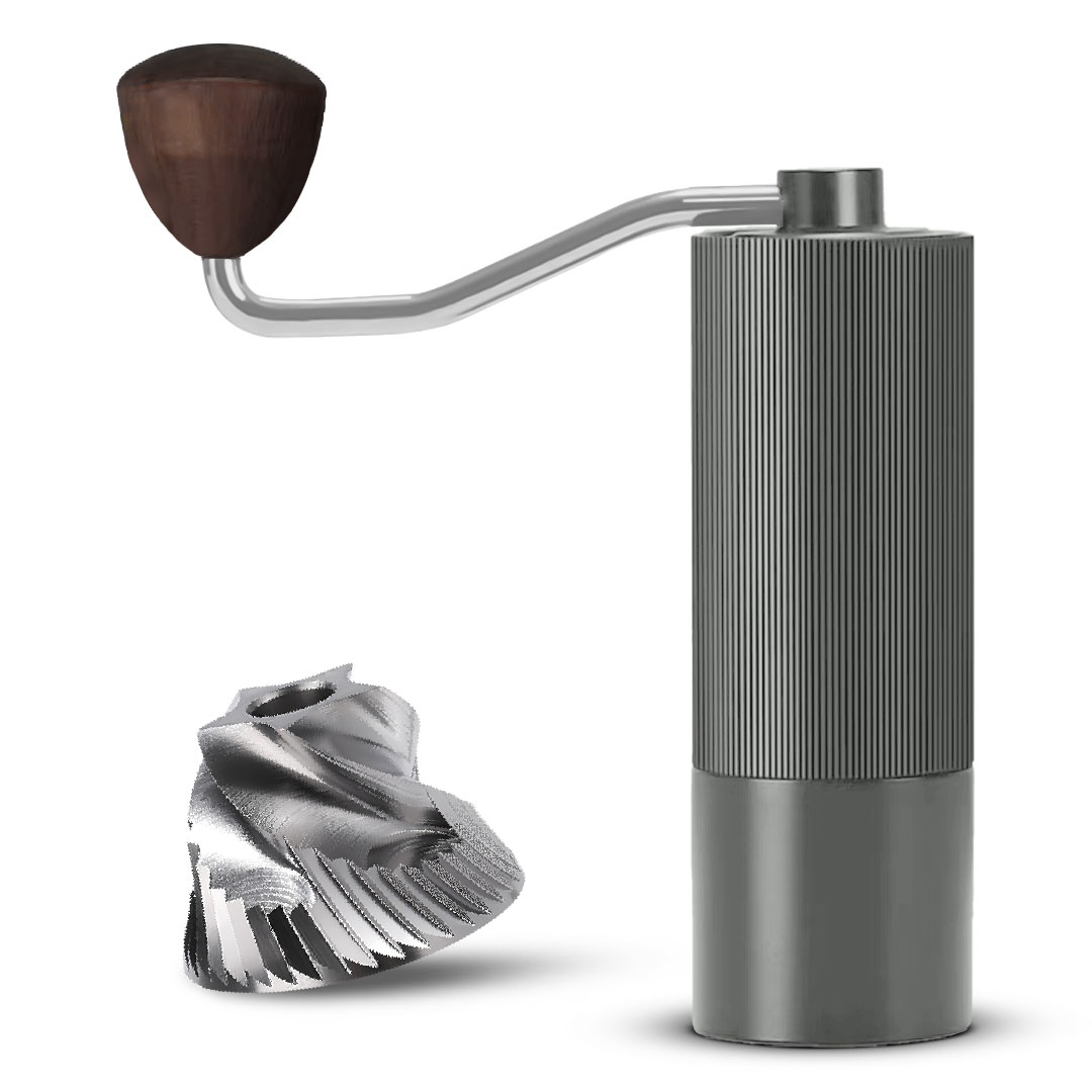 طاحونة قهوة يدوية بحجر ستيل 5 نجوم لون رمادي 