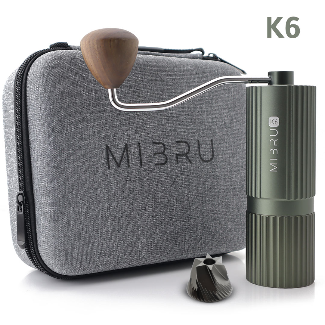 Coffee manual grinder SS burr K6 From mibru Olive