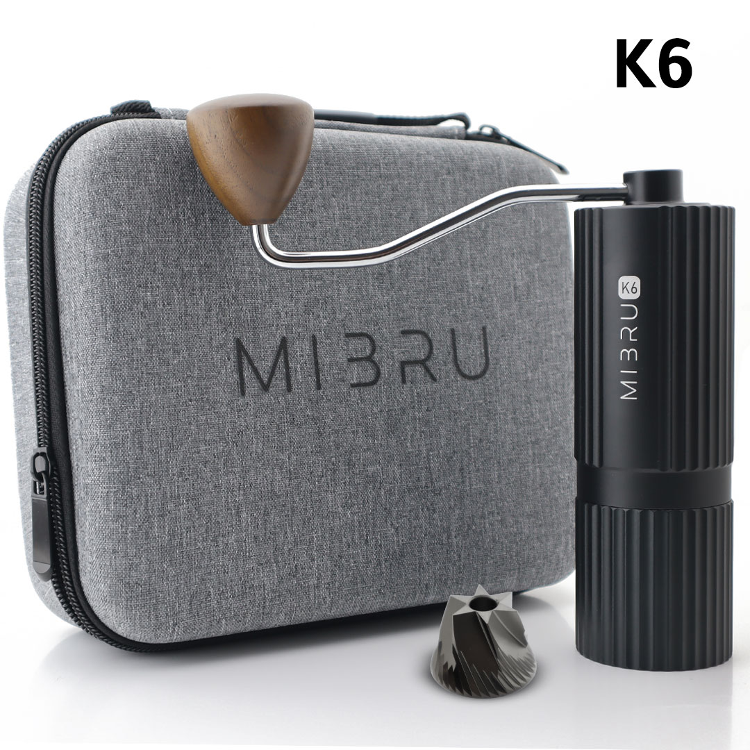 Coffee manual grinder SS burr K6 From mibru black