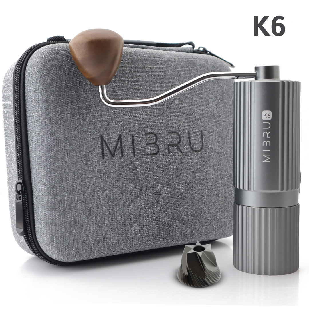 Coffee manual grinder SS burr K6 From mibru Gray