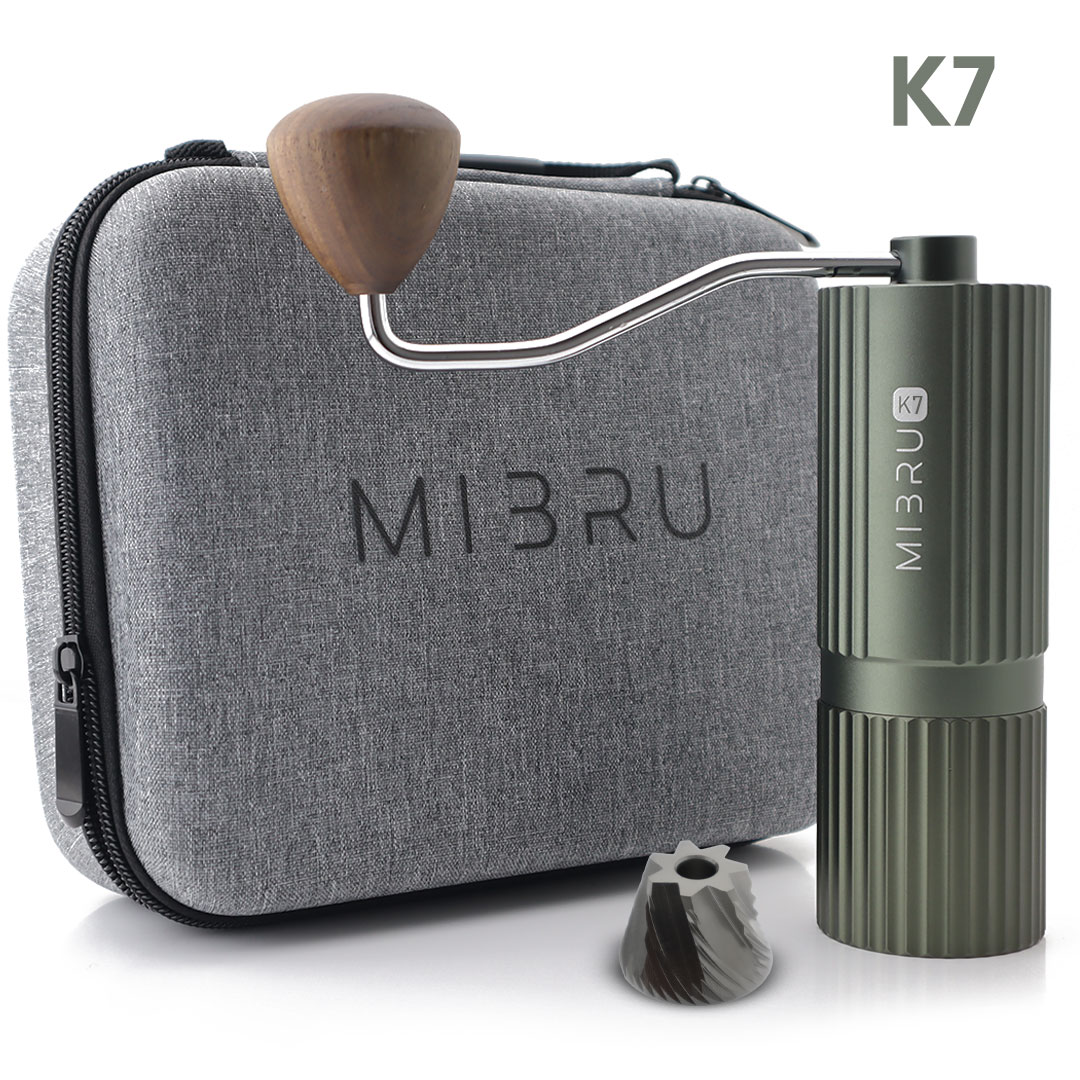 Coffee manual grinder SS burr K7 From mibru olive