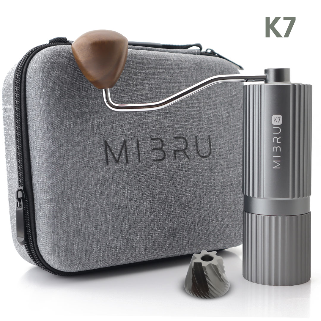 Coffee manual grinder SS burr K7 From mibru gray