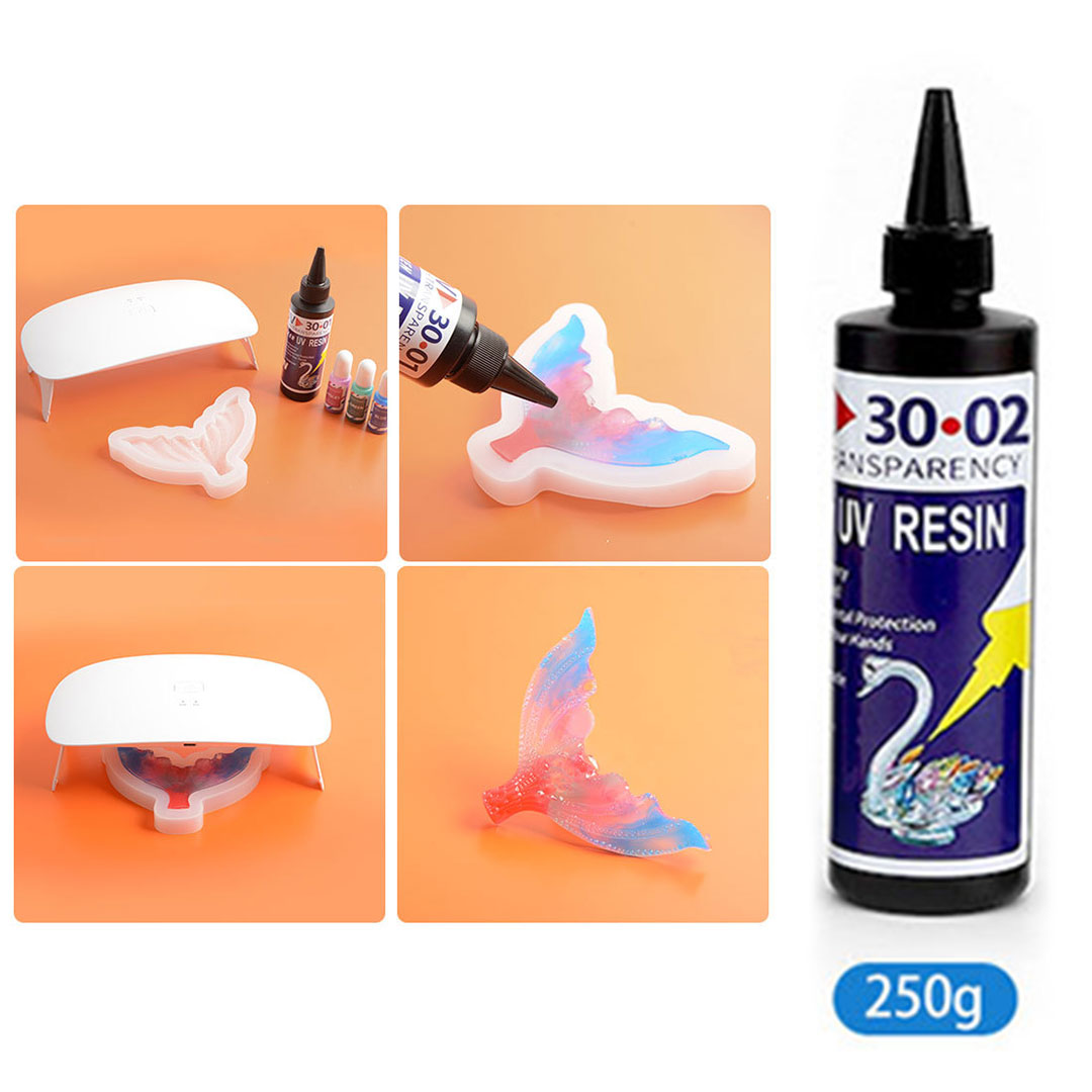 Resin art UV epoxy  resin clear 250ml 3002 thick J-512