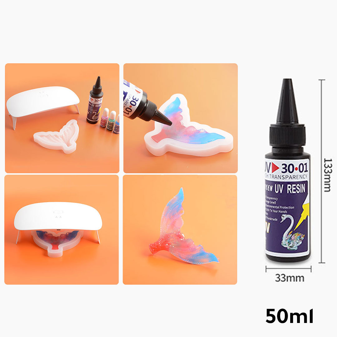 Resin art UV epoxy  resin clear 50ml 3001 thin J-509