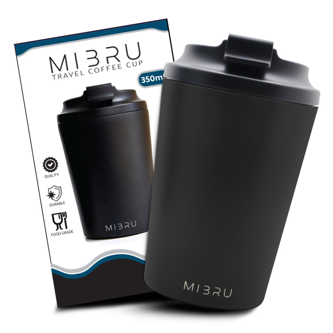 Coffee Thermo Cup 12oz black from mibru