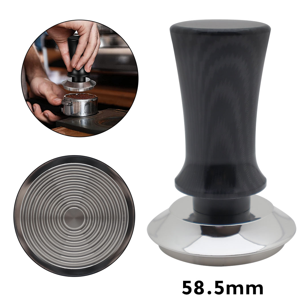 COFFEE FINE LEVEL CALIBRATED THREADED TAMPER 58.5MM