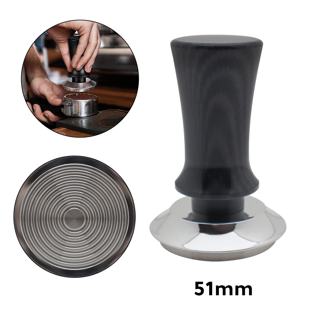 COFFEE FINE LEVEL CALIBRATED THREADED TAMPER 51MM