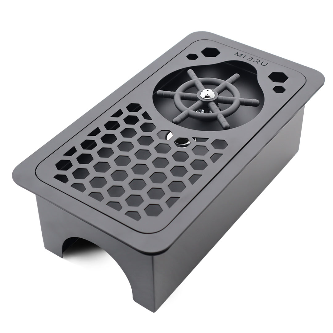 Coffee rinser SS mini with box black MIBRU MRM-01B