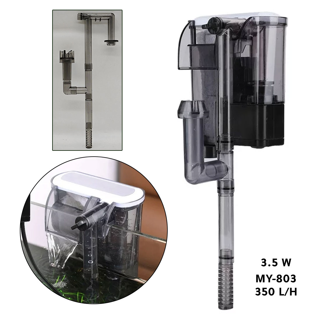 Aquarium hanging filter with surface skimmer 3.5W MY-803