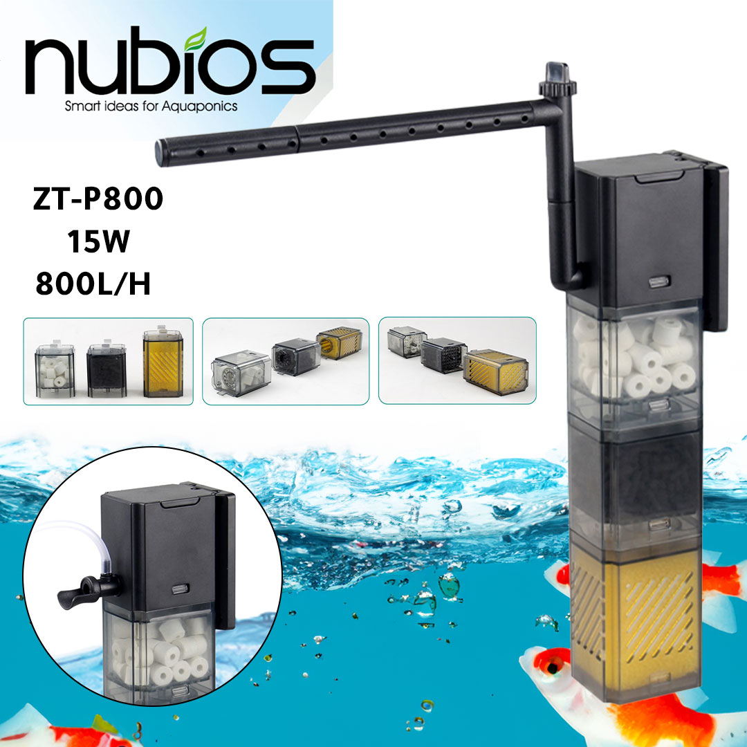 Aquarium submersible filter with bio multi-stage 15w ZT-P800